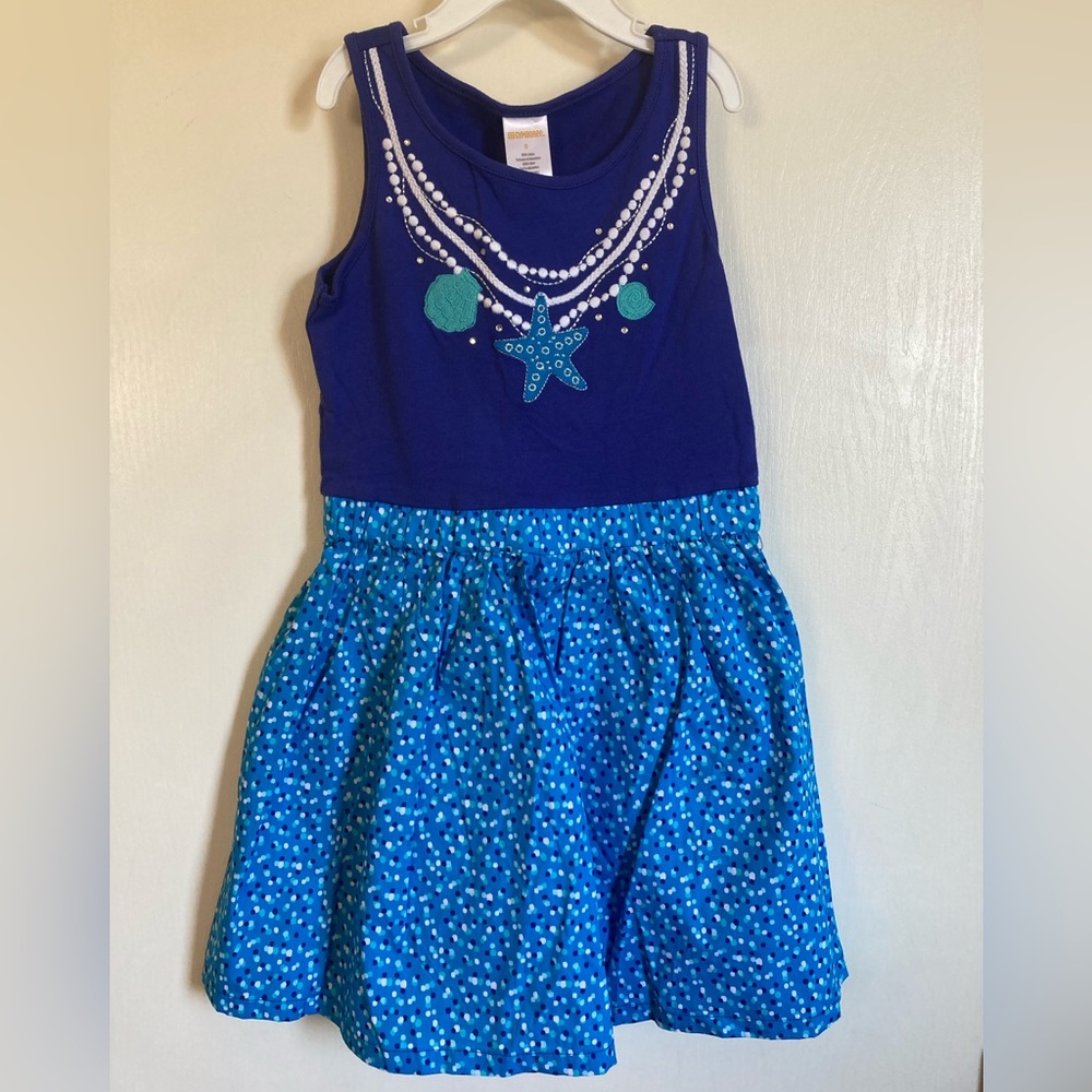 *Gymboree New Navy Embroidered Sea Theme Sleeveless Dress #IB